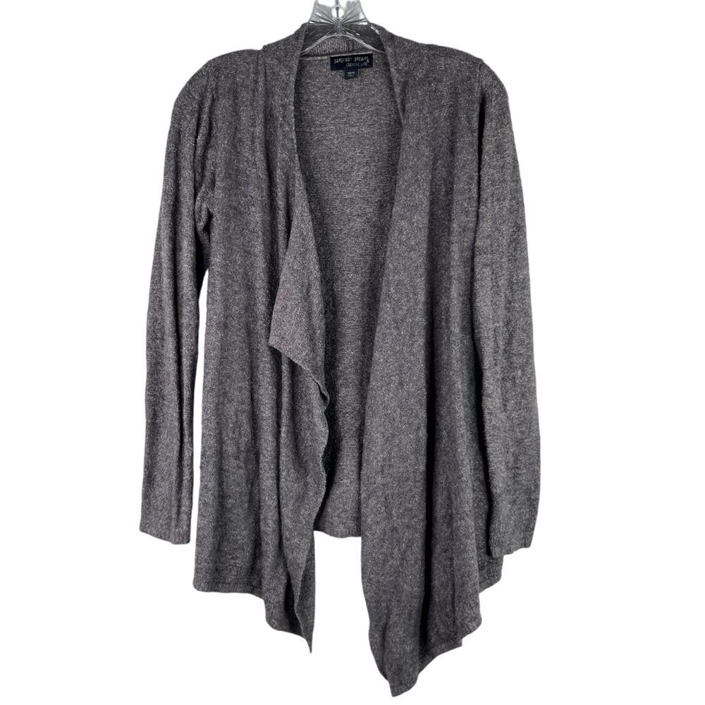 Barefoot Dreams Cozy Chic Lite Cardigan Girls 12/14 Blue Gray Open Front Soft